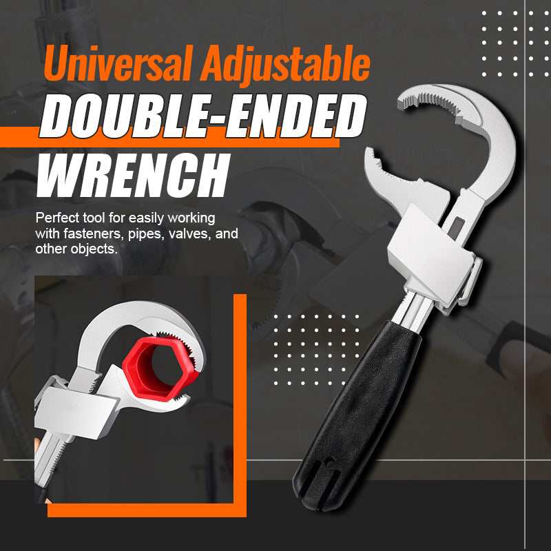 UniWrench Universelnøgle med dobbelthoved – Justerbart multiværktøj (+3 tilbehørsdele)