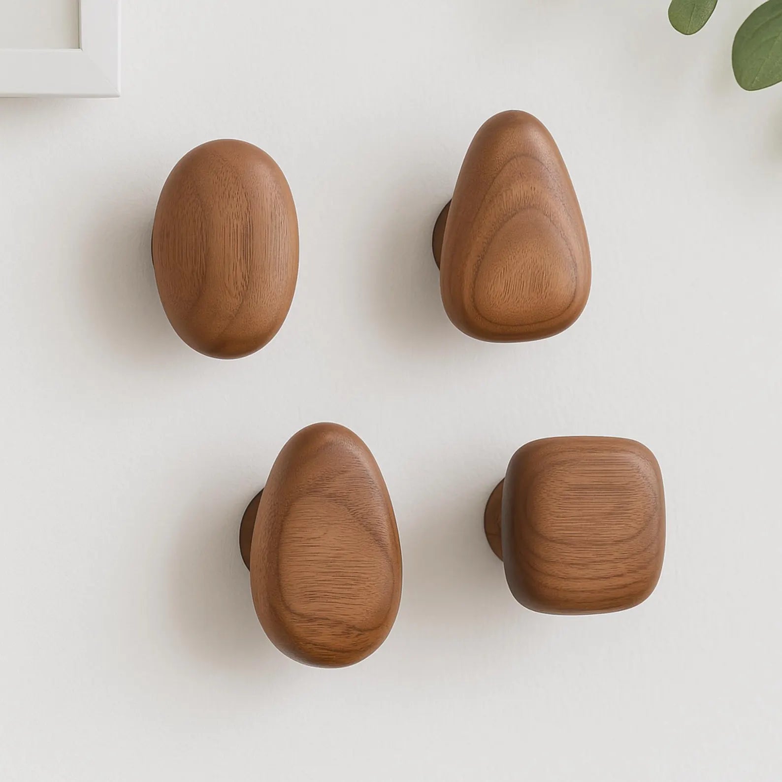 OakPebble - Wooden Wall Hooks Set