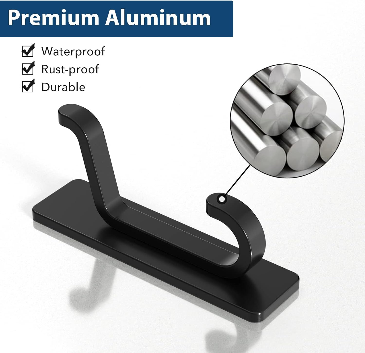 Ganchos de pared autoadhesivos Novera de acero inoxidable
