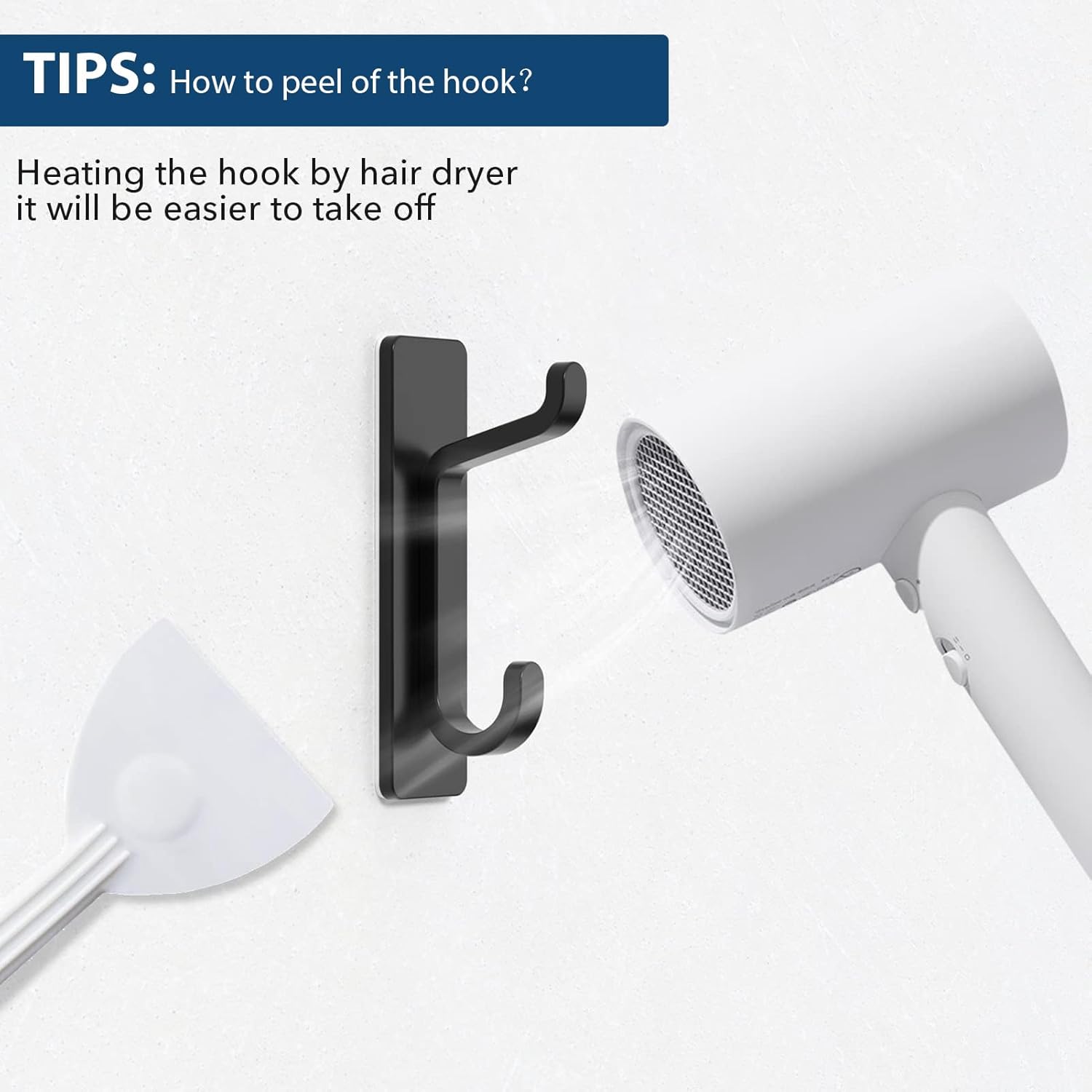 Ganchos de pared autoadhesivos Novera de acero inoxidable