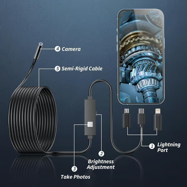 ZoomWand - Smartphone-inspektionskamera med fleksibel sonde