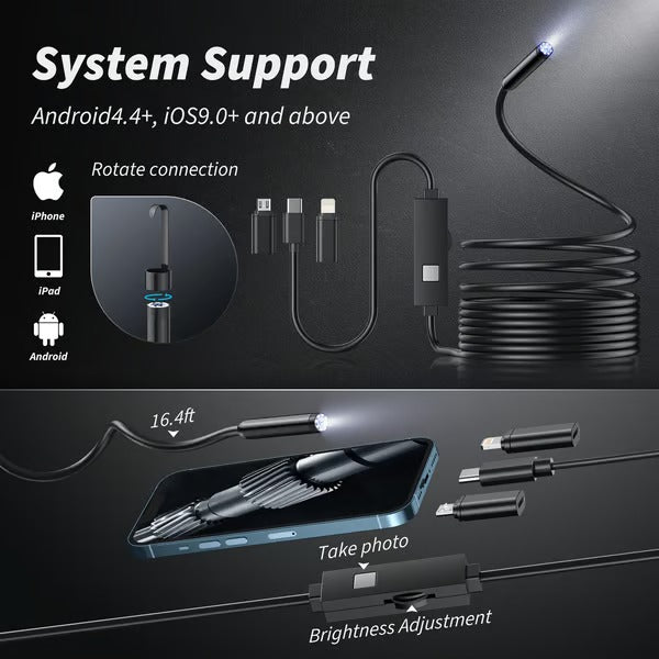 ZoomWand - Smartphone-inspektionskamera med fleksibel sonde