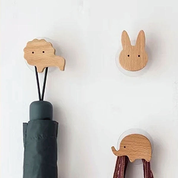 NordicPals - Ganci da Parete con Animali in Legno