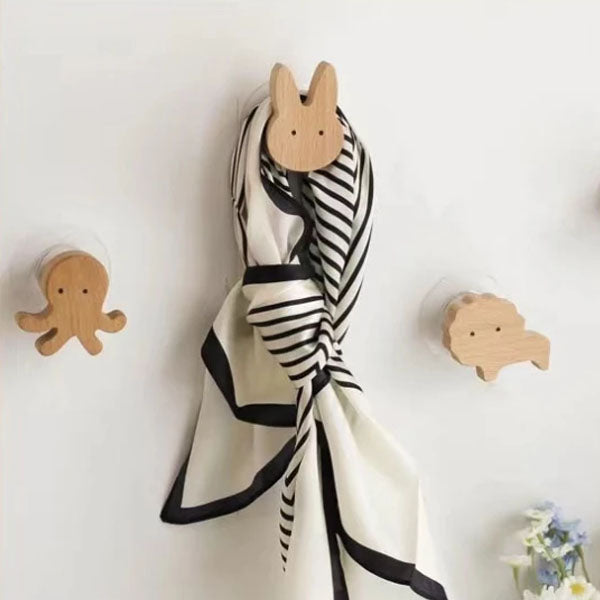 NordicPals - Ganci da Parete con Animali in Legno
