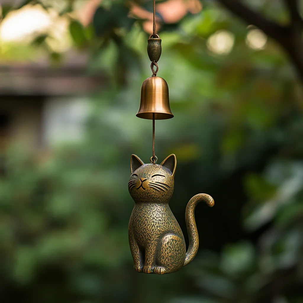 ChimeWhiskers - Cat Wind Chime with Bell