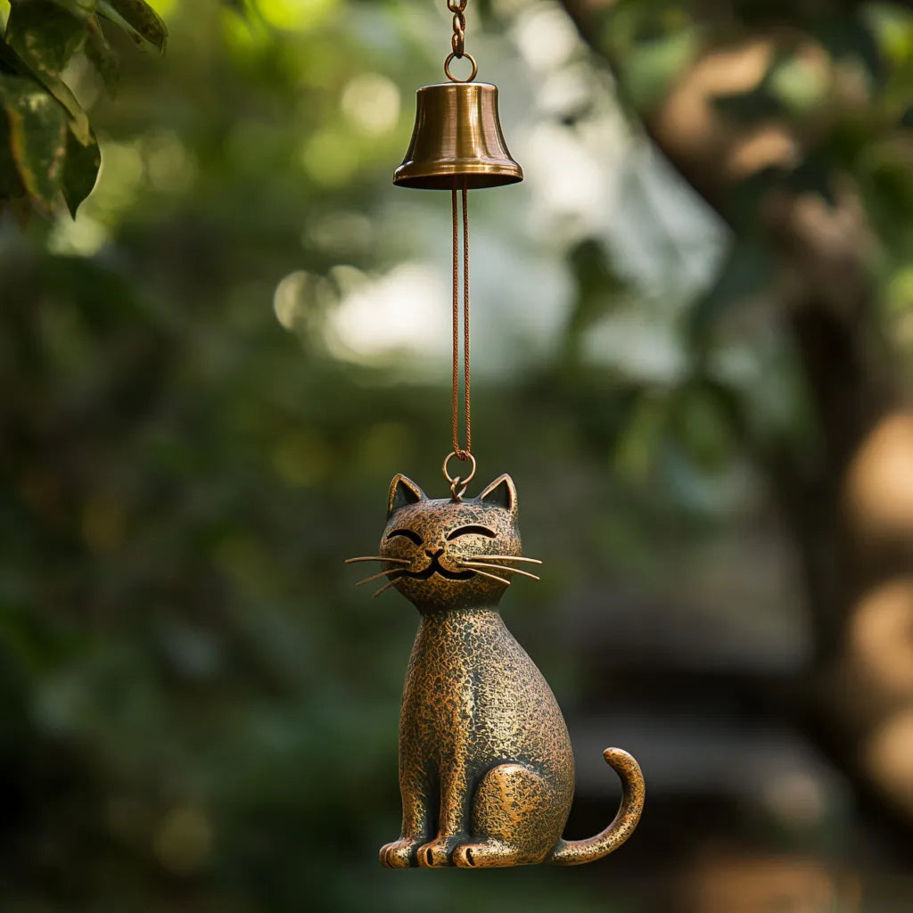 ChimeWhiskers - Cat Wind Chime with Bell