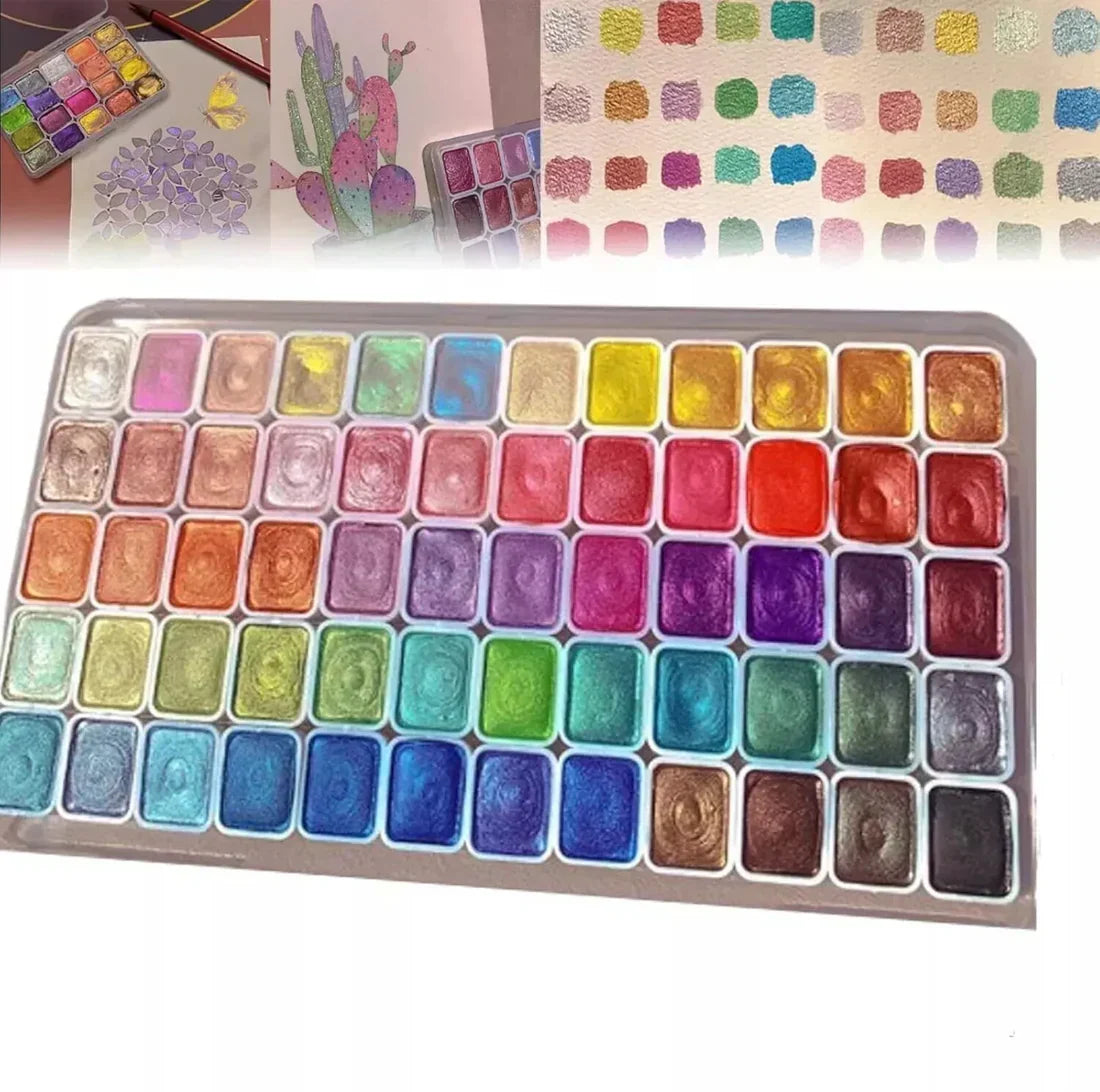LuminaBurst - Metallic Watercolor Paint Set for Art Calligraphy and Craft Projects