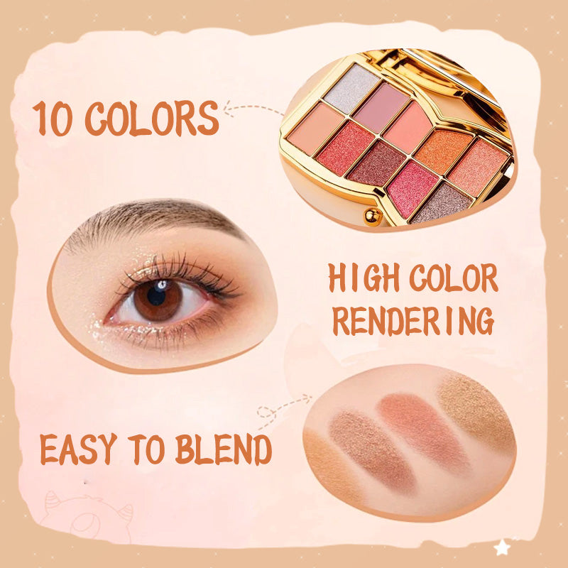 GlamGlow - 10-Color Glitter Eyeshadow Palette