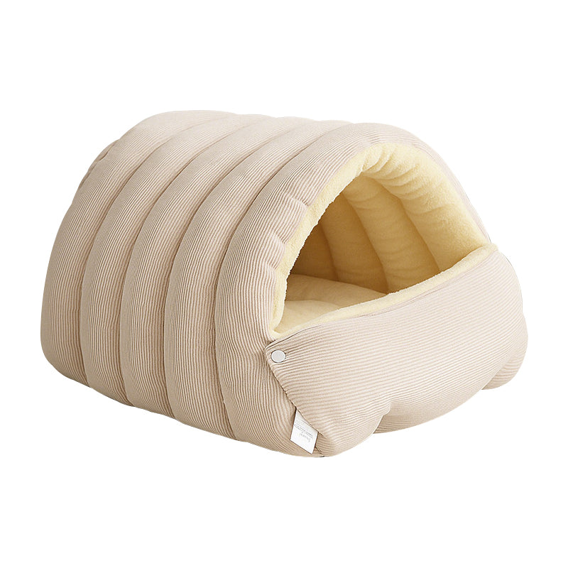 Cozy Plush Pet Cave Bed for Cats and Small Dogs