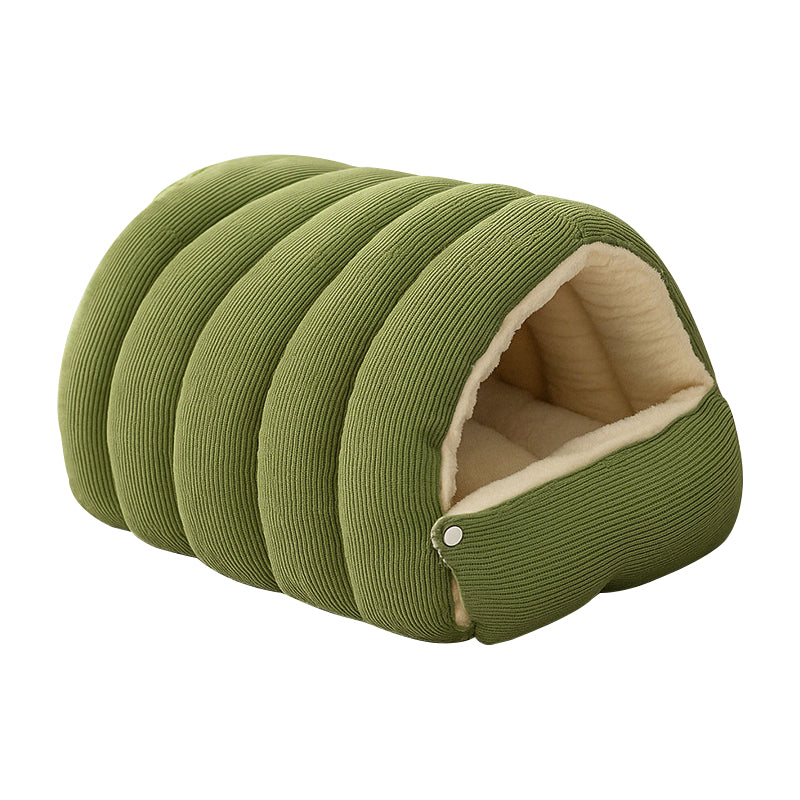 Cozy Plush Pet Cave Bed for Cats and Small Dogs