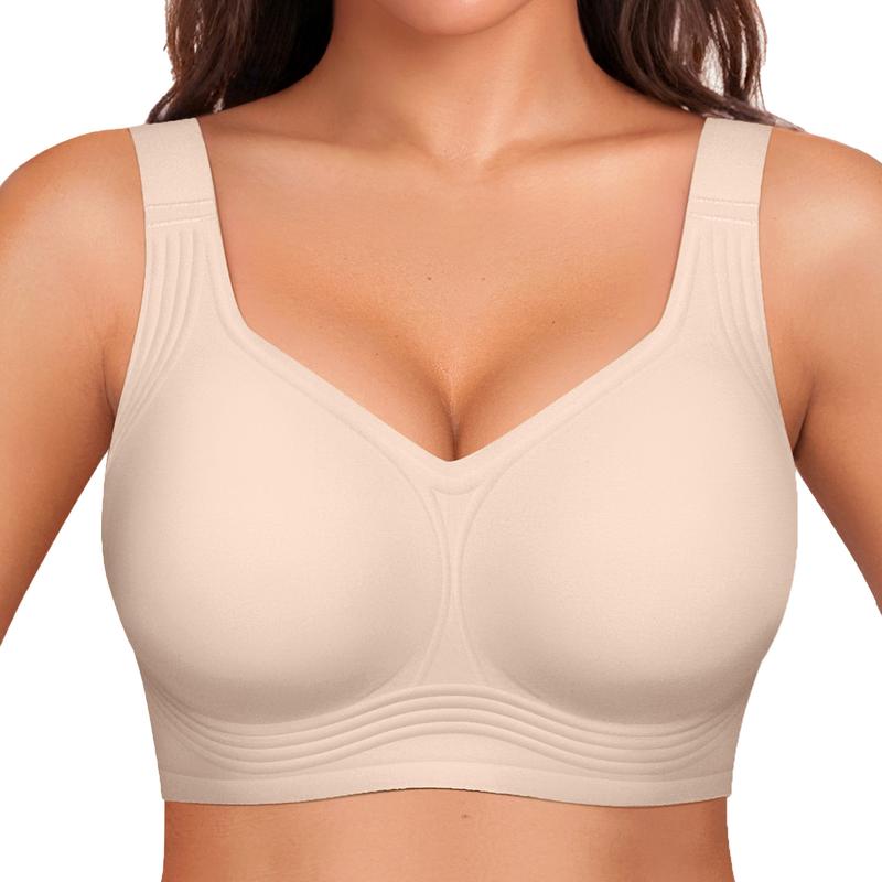 Wirefree Support Bra with 4-Layer Jelly Strip Design