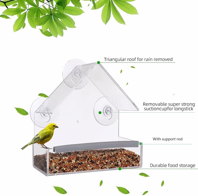 BirdView - Clear Window Bird Feeder