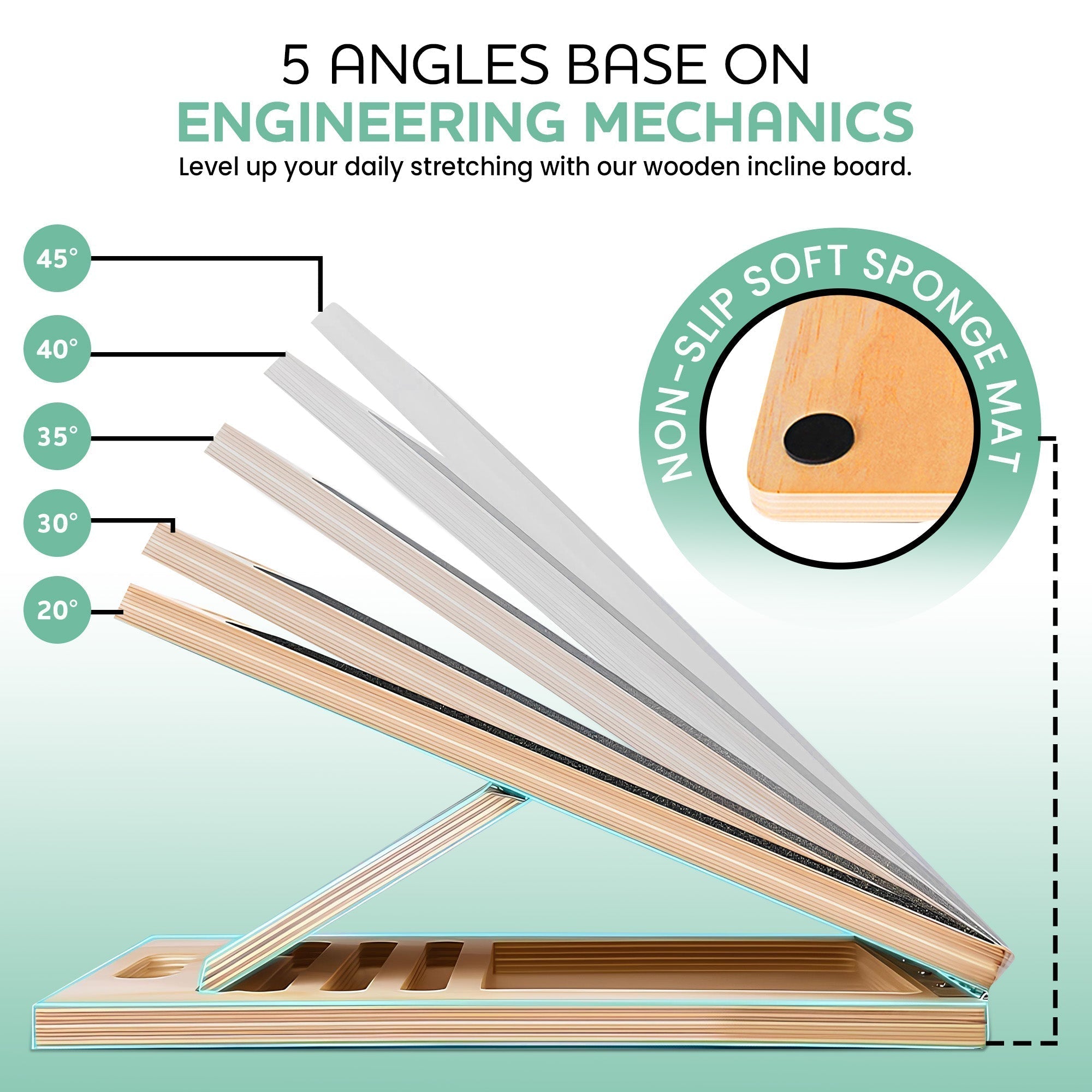FlexEase - Adjustable Wooden Stretch Board