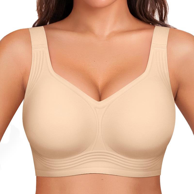 Wirefree Support Bra with 4-Layer Jelly Strip Design