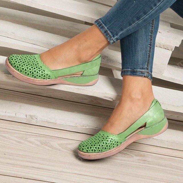 Women's Cutout Slip-On Comfort Sandals for Everyday Wear
