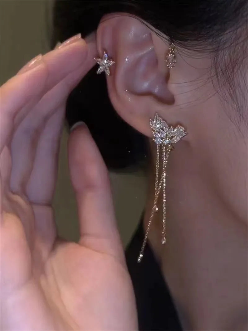 LumiStar - Shimmering Star Tassel Earrings