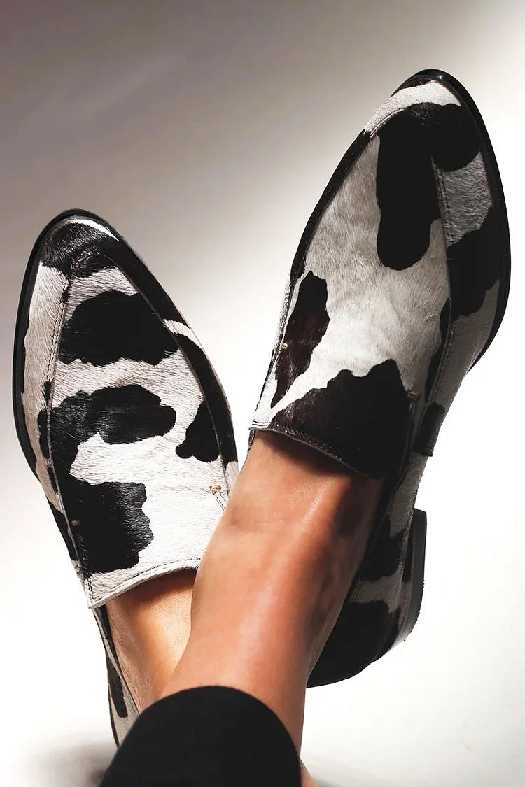 Slip-ons med ko-print