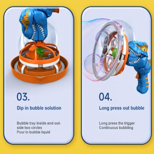 MiniDino – Dinosaurier-Seifenblasenpistole (Spielzeug)