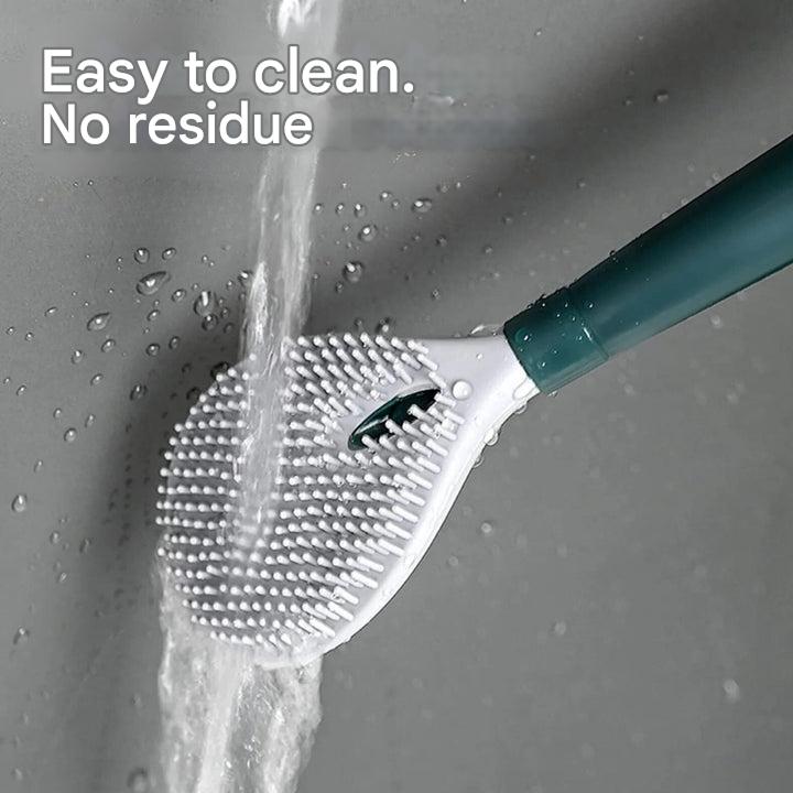 FlushMaster Pro — Toiletbørste i silikone med vægmonteret holder