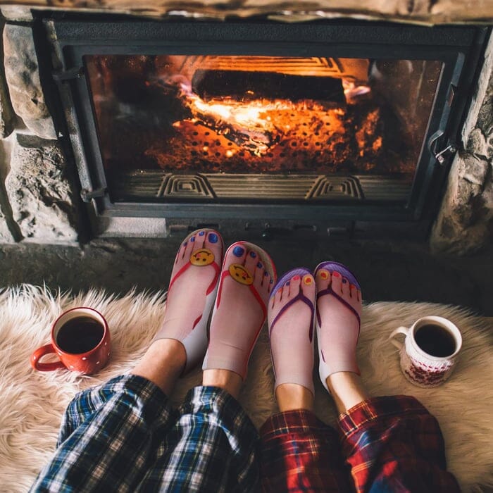 Flip-Flop Style Printed Socks