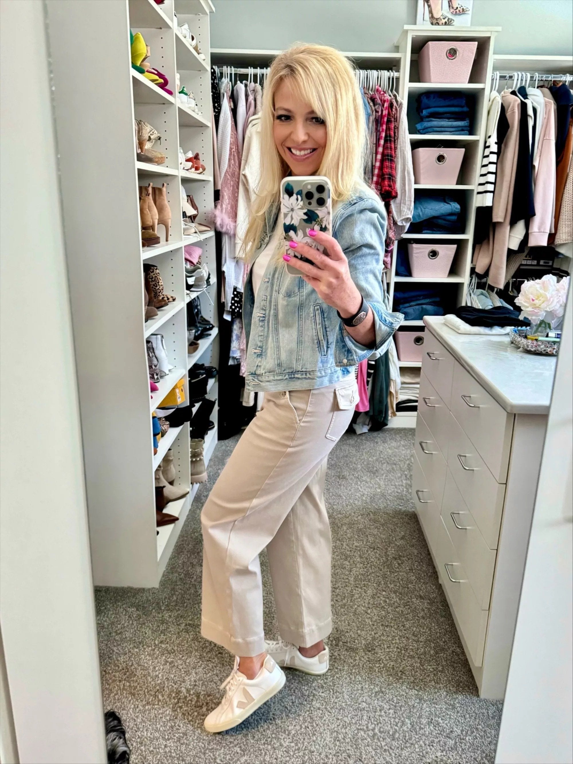 Women's Cropped Wide Leg Twill Pants with Pull-On Waist