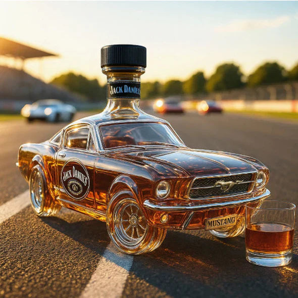 Elegant Mustang - Car-Inspired Whiskey Bottle Display