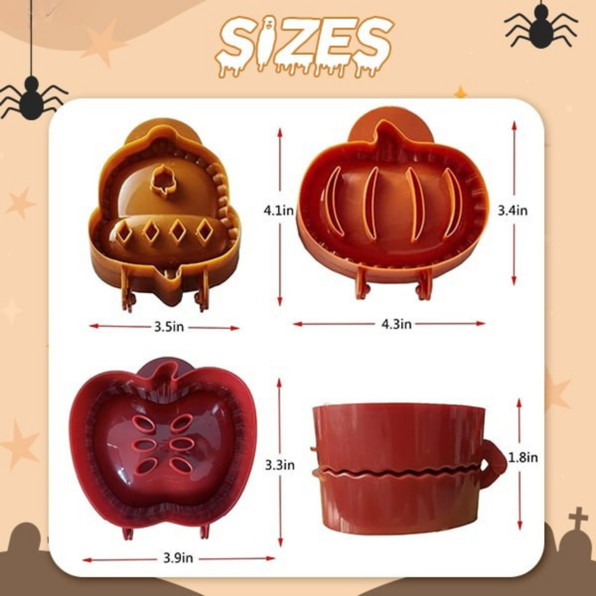 PieWhimsy Spooky - Stampino per tortine ripiene per divertenti dolci stagionali