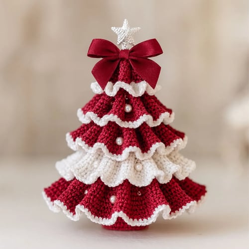 TwinkleStitch – Ručně háčkovaná vánoční ozdoba na stromeček