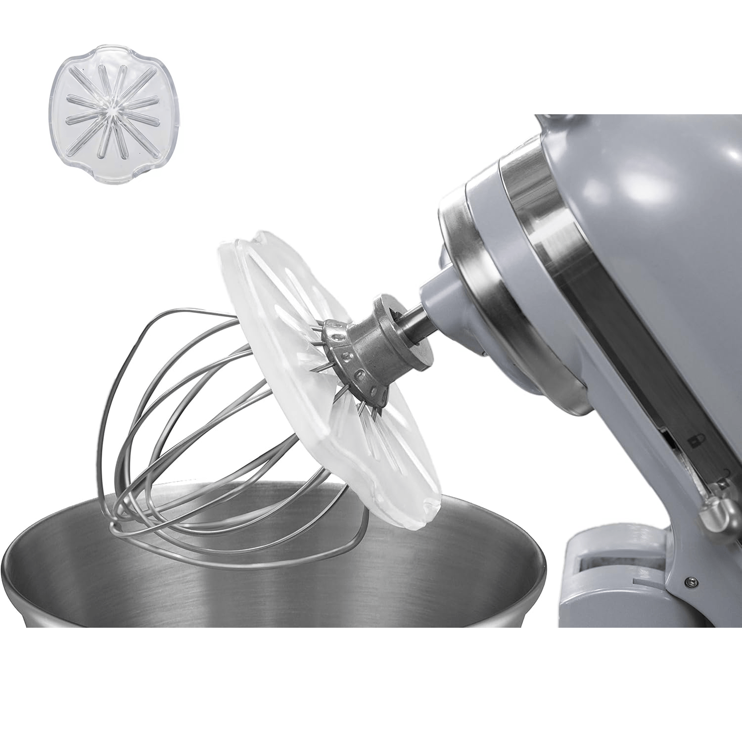 WhiskGuard – ochranný štít proti rozstřiku pro metly kuchyňského robotu