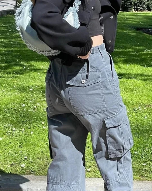 Women's Adjustable Cargo Wide Leg Pants