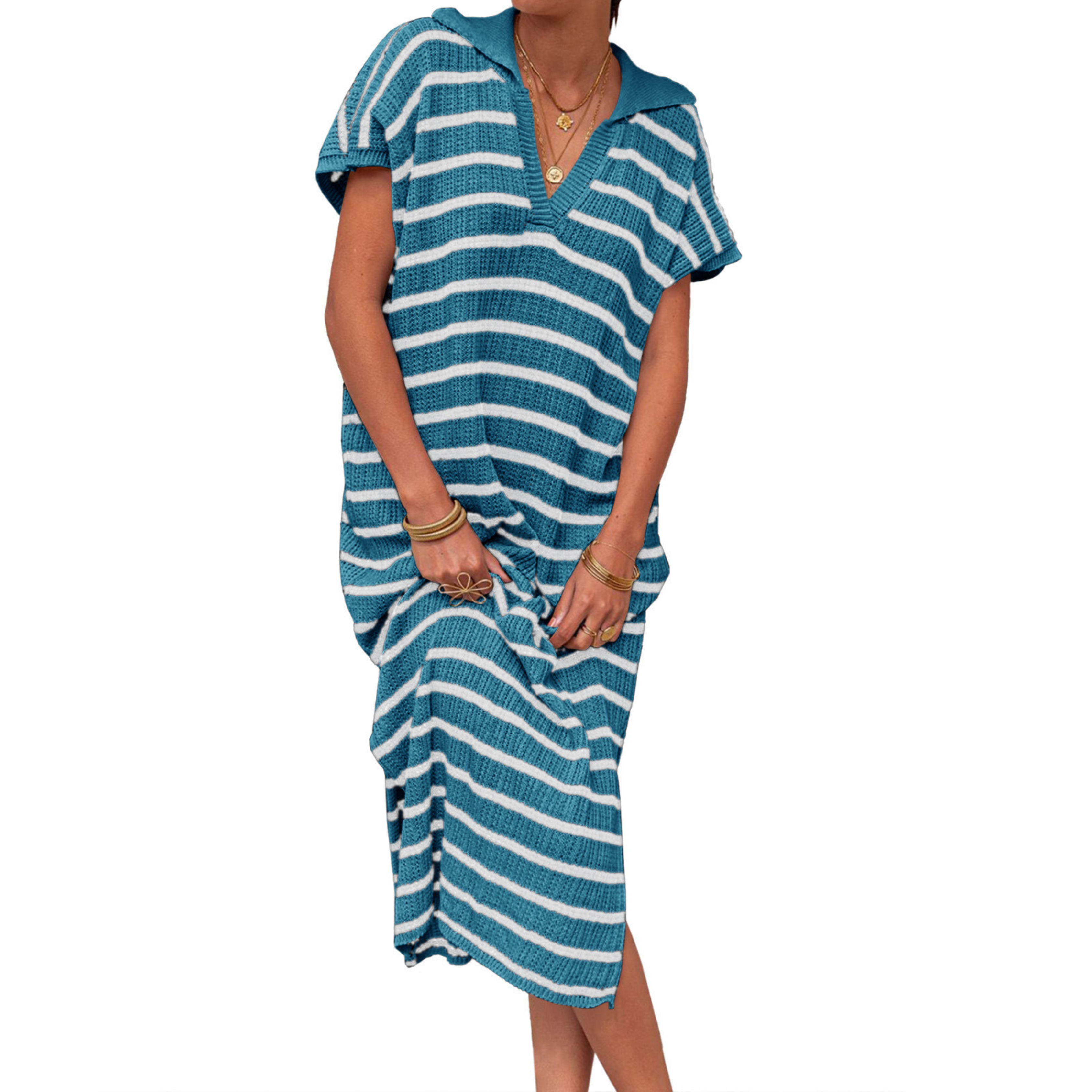 Odessa - Summer Graceful Slit Loose Women Maxi Dress