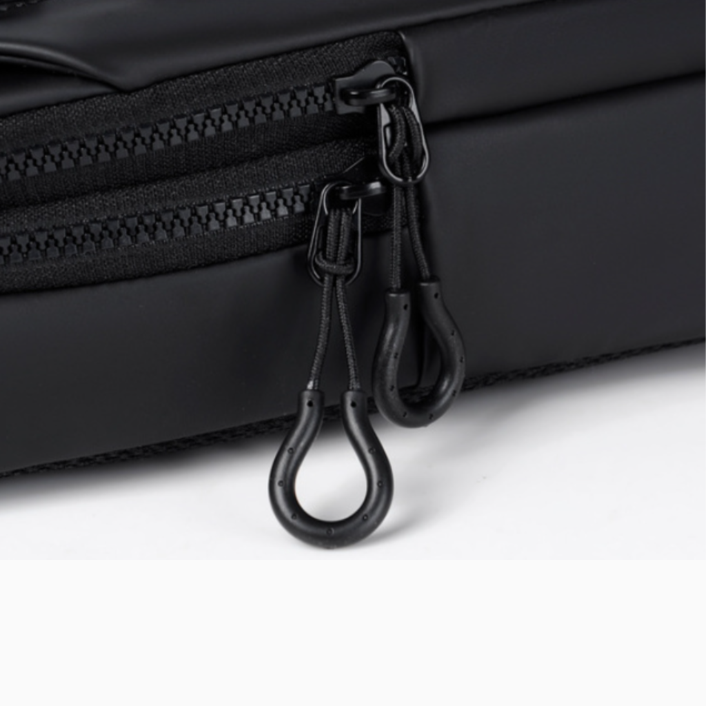 Compact Multi-Zip Crossbody Travel Bag
