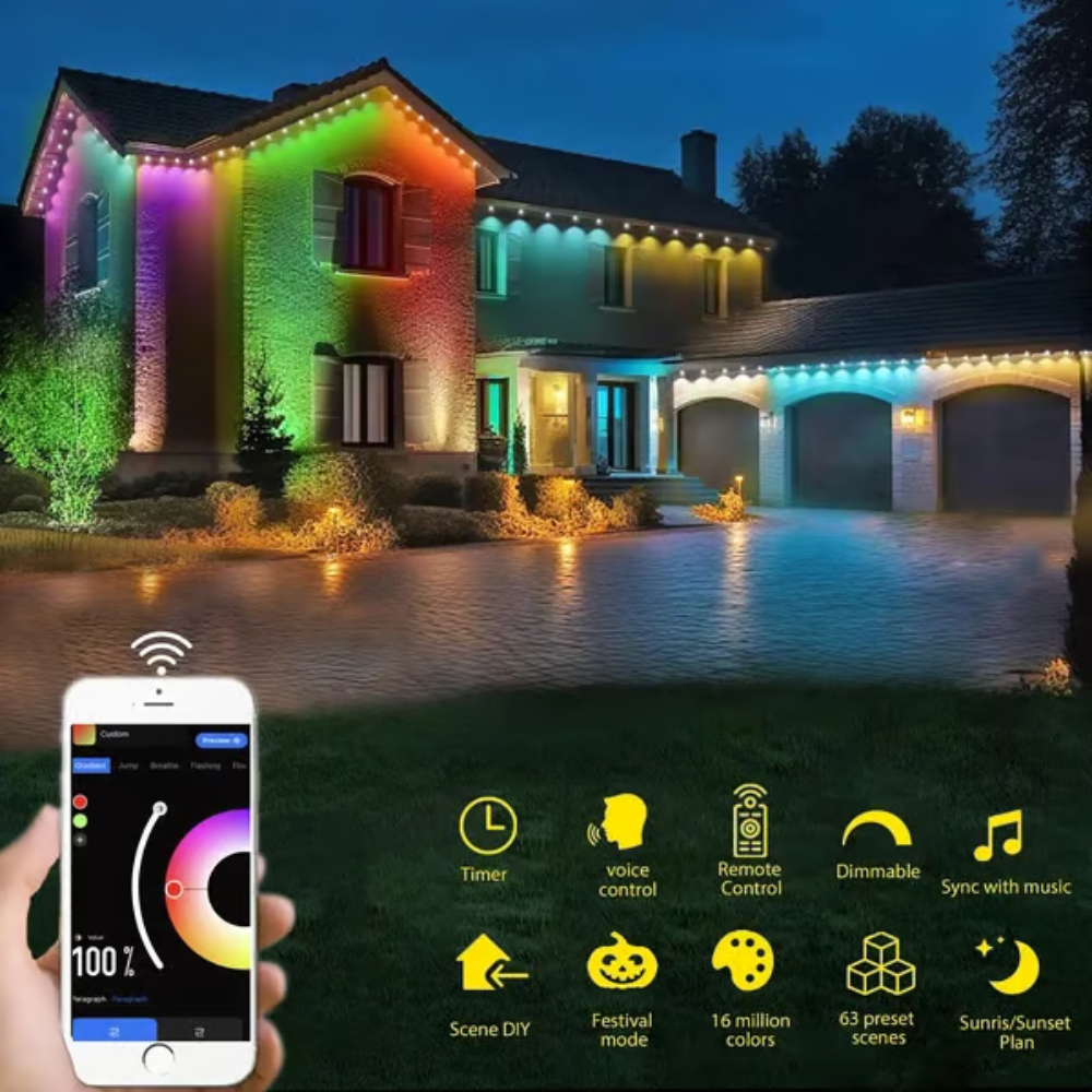 Smart Outdoor Rainbow LED Light Strip