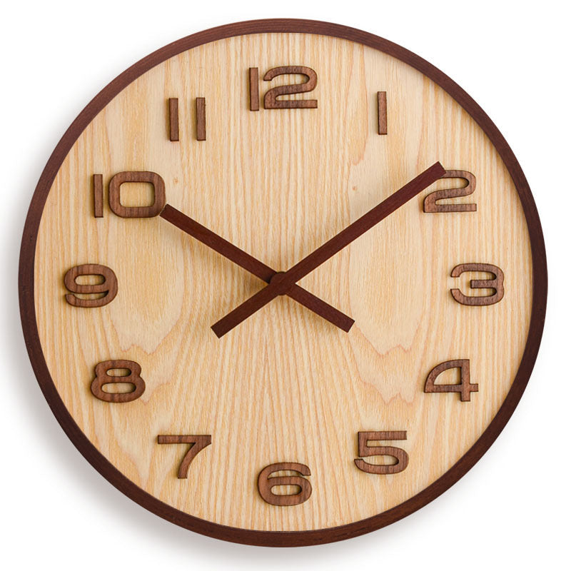 LuxeChronos -  Walnut Wood Wall Clock