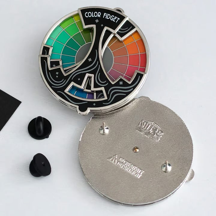 SpinPin - Rotating Color Wheel Enamel Pin