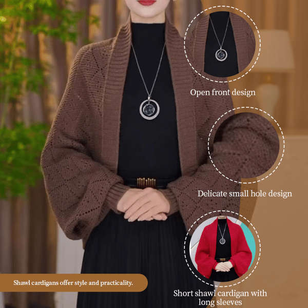 Cardigan aperto Chameleon Wrap frontale aperto