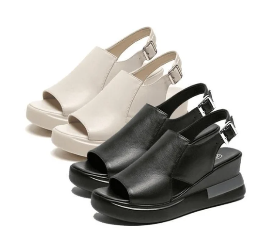 Women's Platform Comfort Sandals with Adjustable Straps