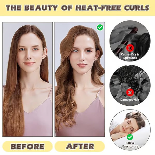 Satin Smooth Curlers – Heat-Free Curling Set