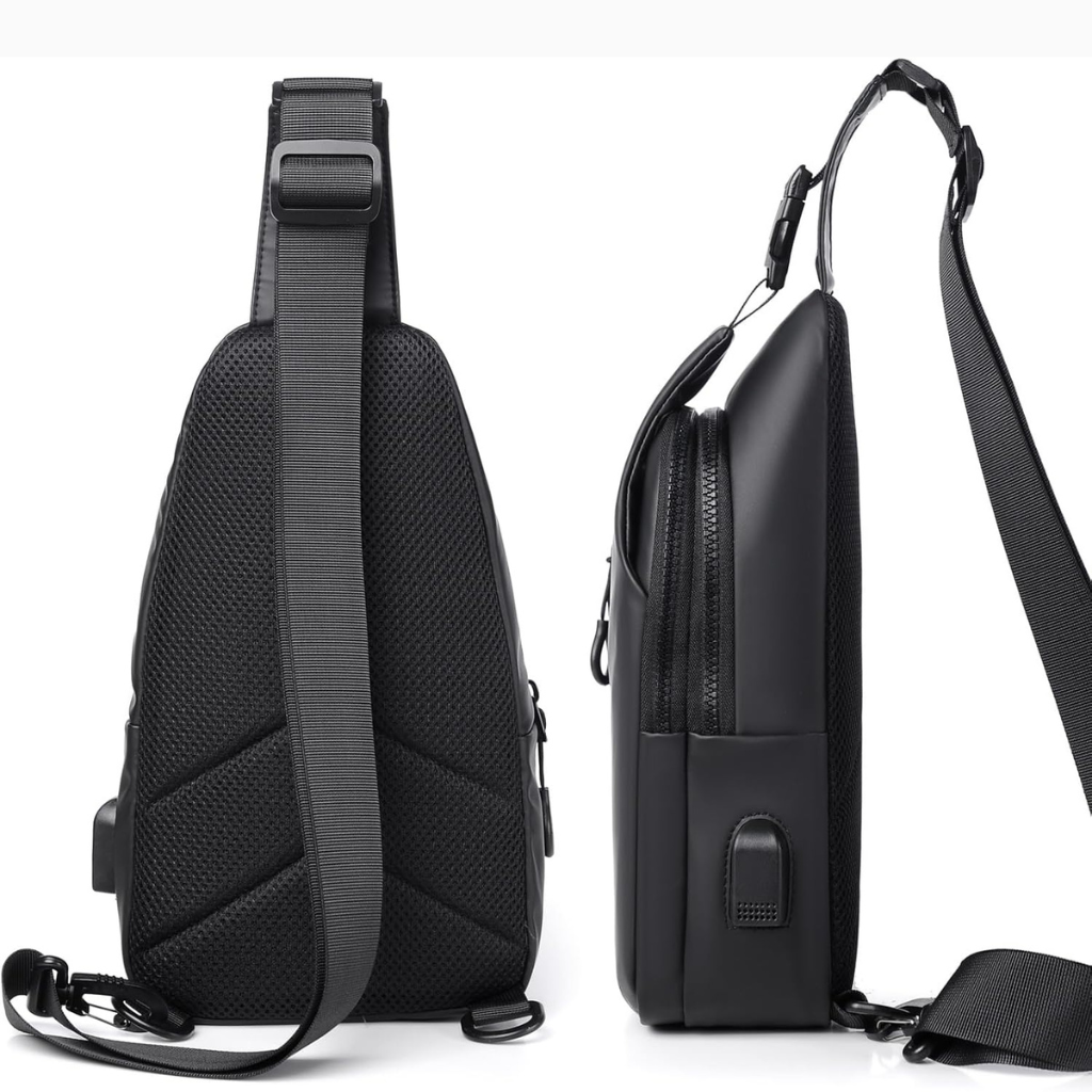 Compact Multi-Zip Crossbody Travel Bag