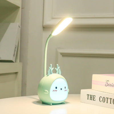 LED Desk Lamp with Flexible Neck and Decorative Night Light