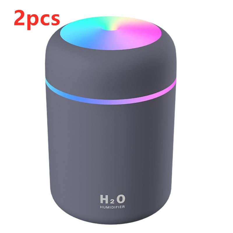 USB Cool Mist Humidifier with LED Light for Bedroom and Desk