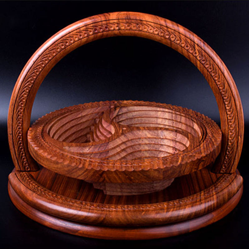Handcrafted Wooden Fruit Serving Plate