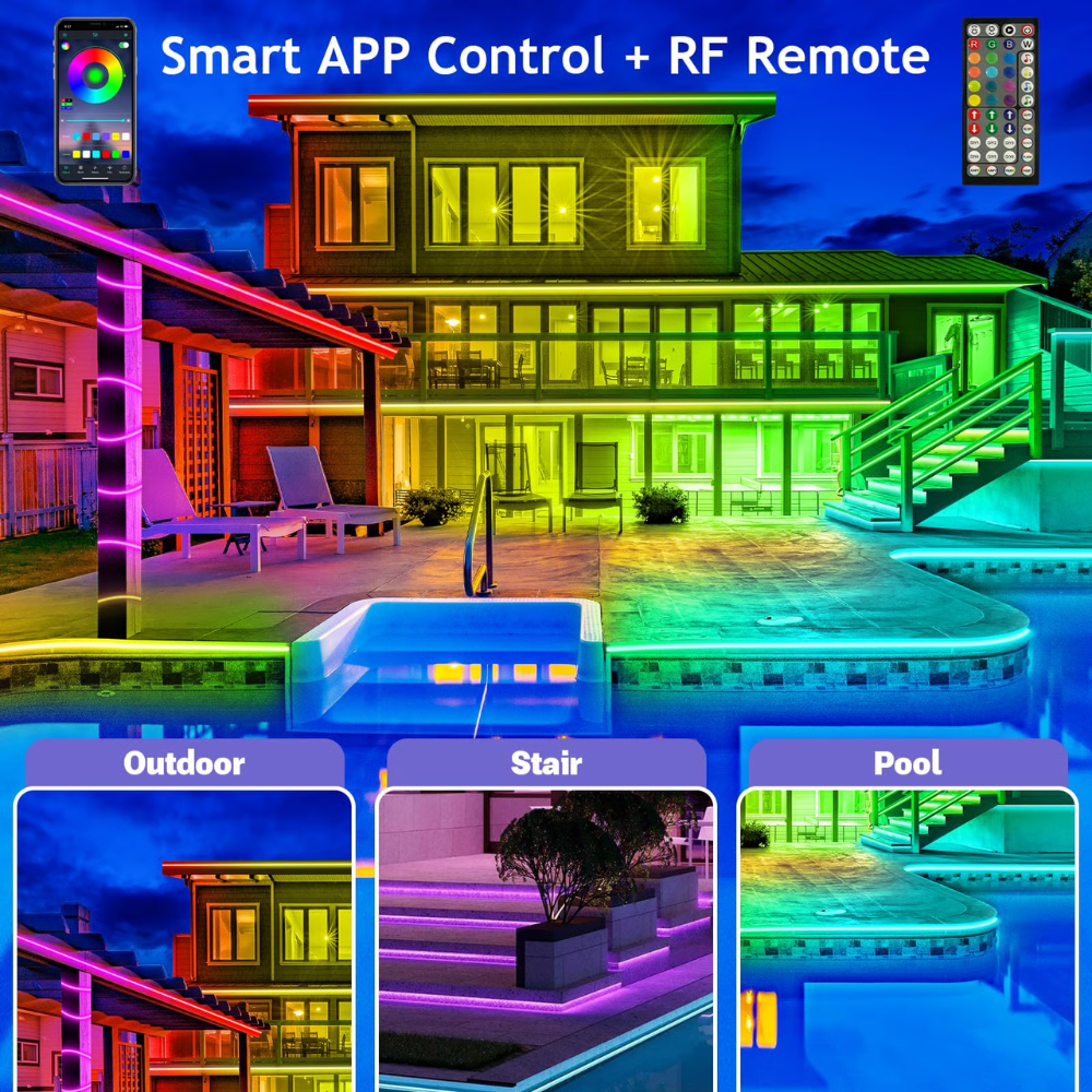Smart Outdoor Rainbow LED Light Strip