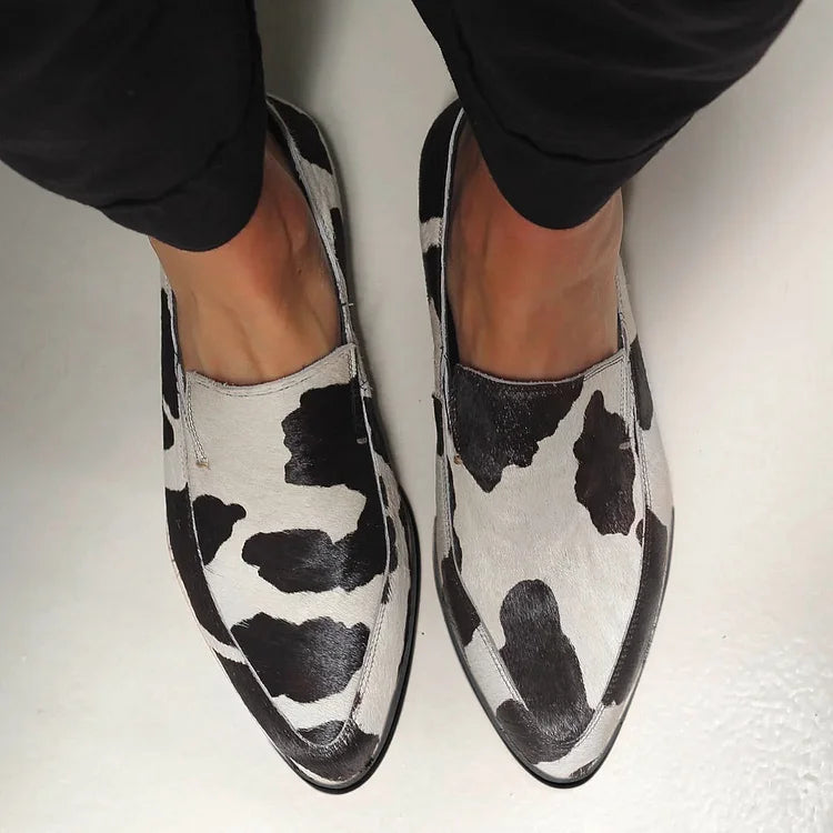 Slip-ons med ko-print