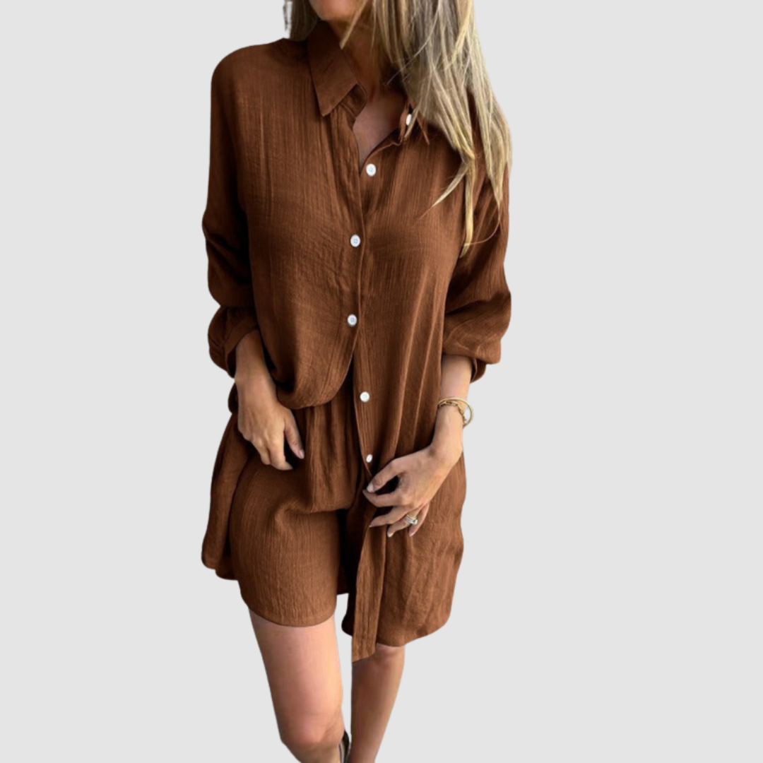 Gennie - Stylish Two Piece Set, Cropped Blazer and Pencil Skirt