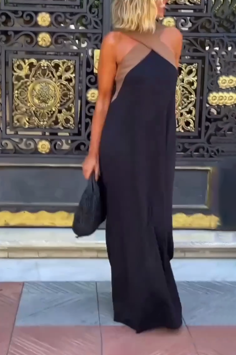GlowGoddess— Sleeveless Halter Jumpsuit