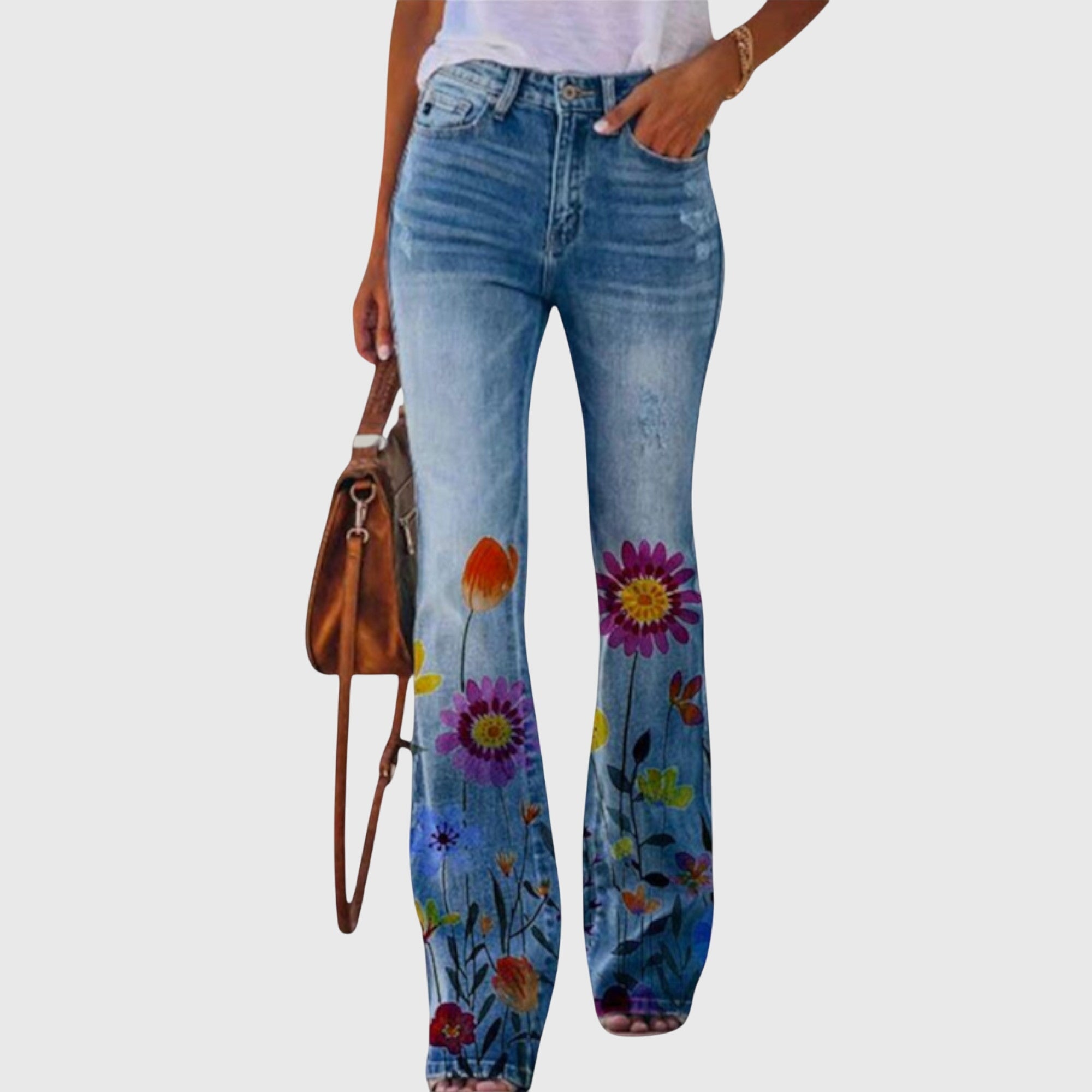 Tricia - Pantaloni con fiori