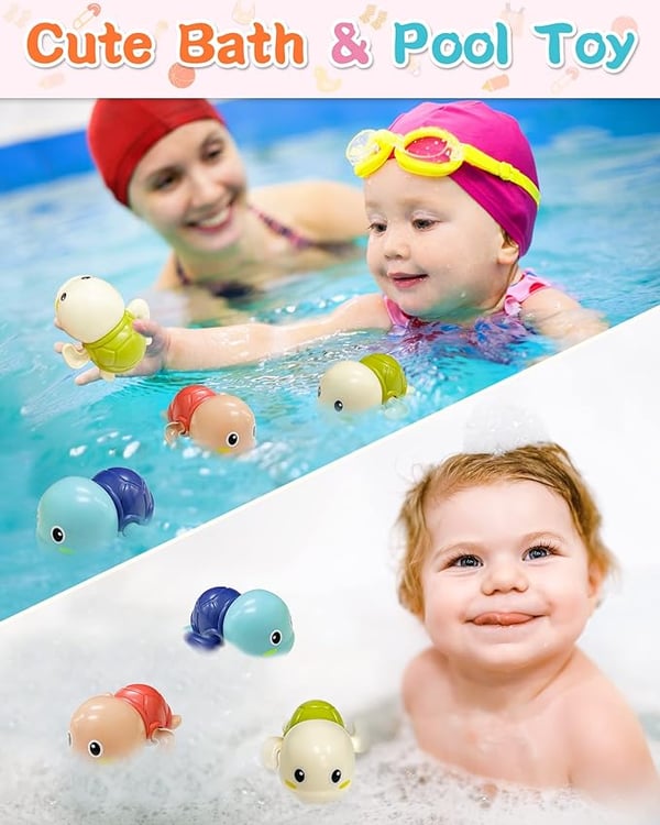TinyTide - Floating Turtle Bath Toy Set