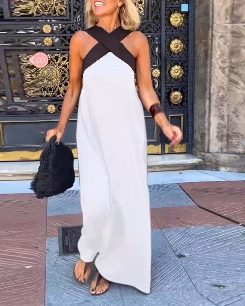 GlowGoddess— Sleeveless Halter Jumpsuit