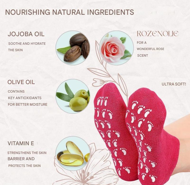 PurePamper - Calzini spa in gel idratante